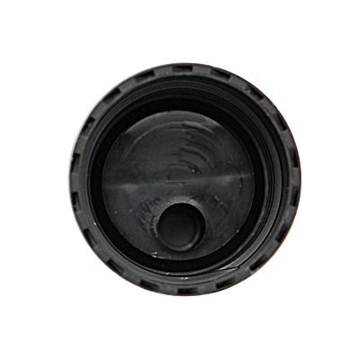 24-410 Black Smooth Disc Top Plastic Cap - 0.310