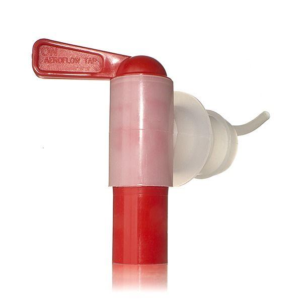 28mm Red and Natural HDPE Aeroflow Tap - 1.6